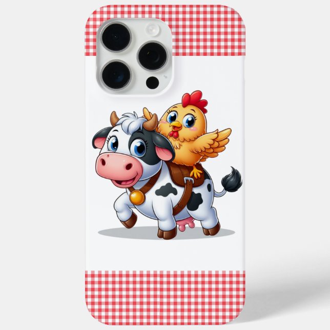 cute cartoon cow/chicken Case-Mate iPhone case (Back)