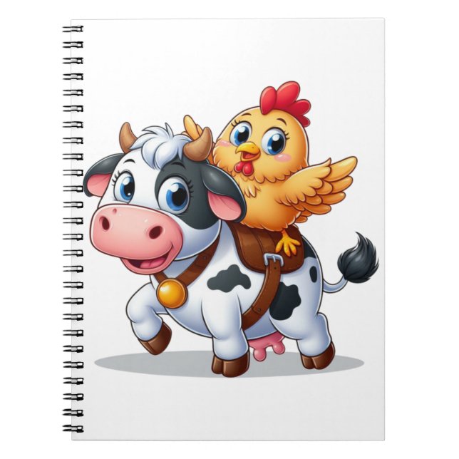 cute cartoon cow/chicken notebook (Front)