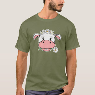 Cute Cartoon Cow   Kawaii Farm Animal T-Shirt