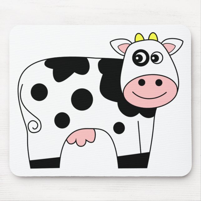 Cute Cartoon Cow Mouse Pad (Front)