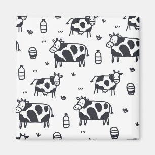 Cute Cartoon Cow Pattern Magnet
