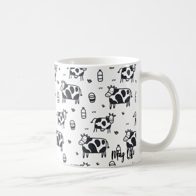 Cute Cartoon Cow Pattern Mug (Right)
