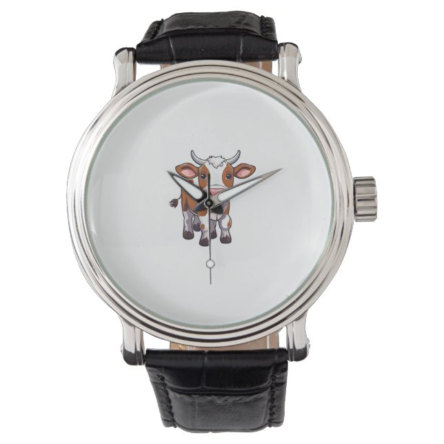 Cute Cartoon Cow  Watch (Front)