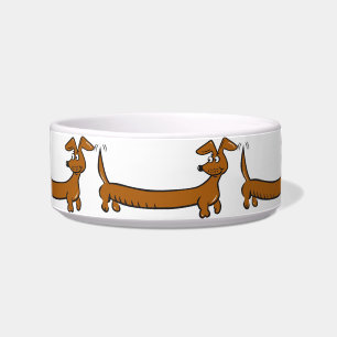 Cute Cartoon Dachshund Bowl