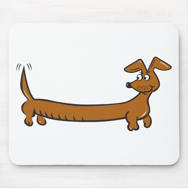 Cute Cartoon Dacjshund Mouse Pad (Front)