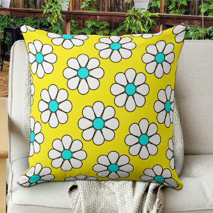 Cute Cartoon Daisy Throw Pillow