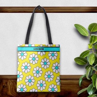 Cute Cartoon Daisy Tote Bag