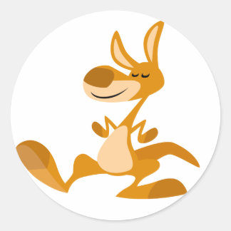 Cute Cartoon Dancing Kangaroo Sticker