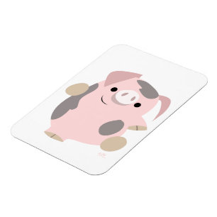 Cute Cartoon Dancing Pig Flexible Magnet