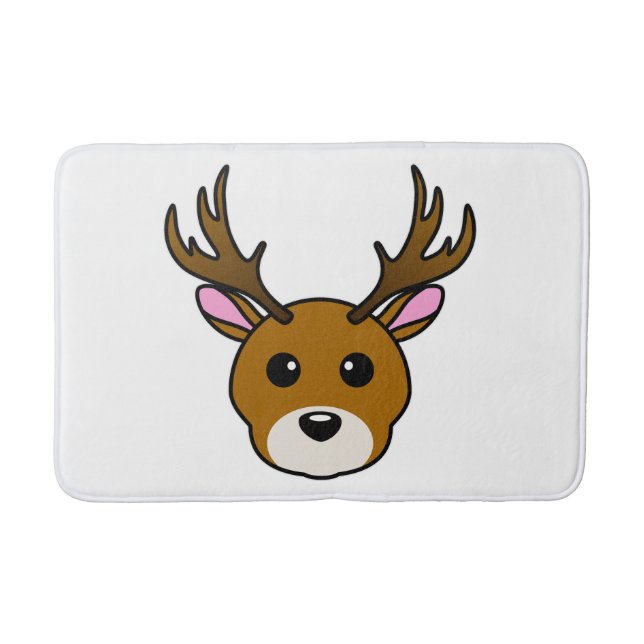 Cute Cartoon Deer Bath Mat (Front)