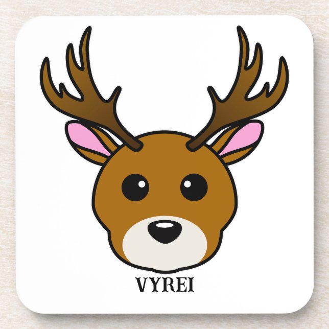 Cute Cartoon Deer Coaster (Front)
