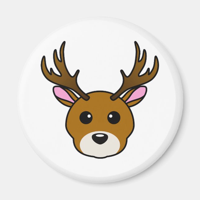 Cute Cartoon Deer Magnet (Front)