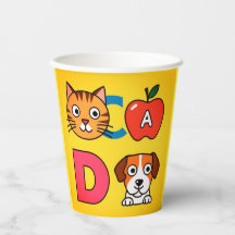 Cute Cartoon Desigend Plastic Paper cup