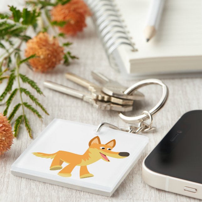 Cute Cartoon Dingo Acrylic Keychain (Front Right)