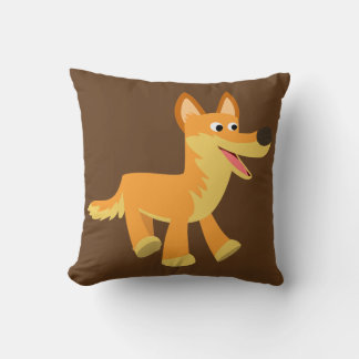Cute Cartoon Dingo Throw Pillow