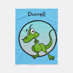 CUTE CARTOON DINOSAUR FLEECE BLANKET