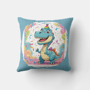 Cute Cartoon Dinosaur Throw Pillow