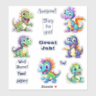 Cute Cartoon Dinosaurs Encouragement