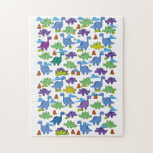 Cute Cartoon Dinosaurs Jigsaw Puzzle