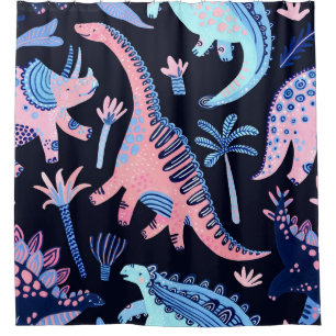Cute cartoon dinosaurs pattern.