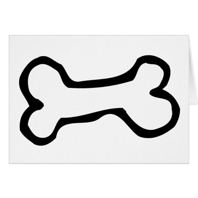 Cute Cartoon Dog Bone (Front Horizontal)
