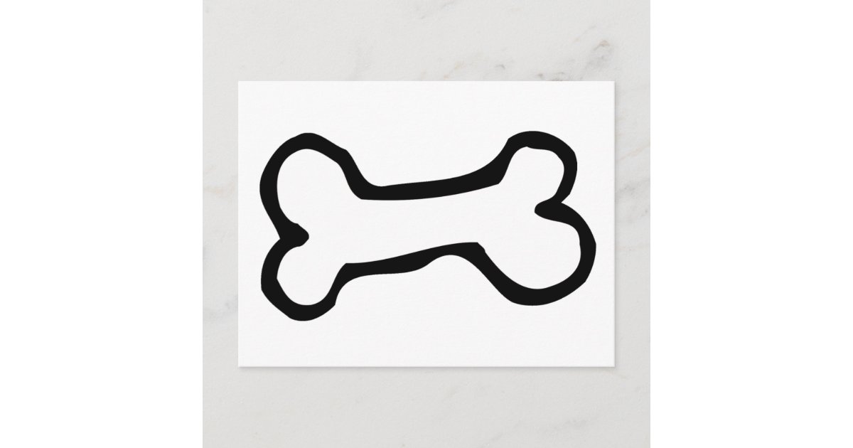Cute Cartoon Dog Bone Postcard | Zazzle