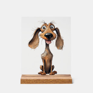 Cute Cartoon Dog Breed Art Collection Acrylic Sign