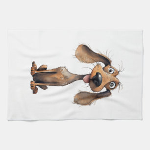 Cute Cartoon Dog Breed Art Collection Kitchen Towel
