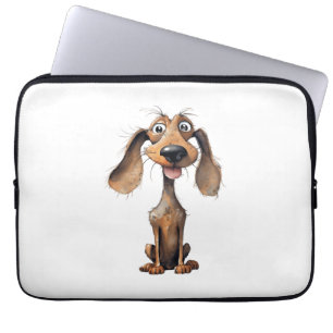 Cute Cartoon Dog Breed Art Collection  Laptop Sleeve