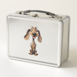 Cute Cartoon Dog Breed Art Collection Metal Lunch Box