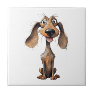 Cute Cartoon Dog Breed Art Collection  Tile