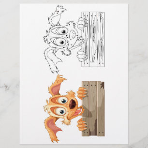 Cute Cartoon dog colouring page