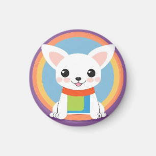 Cute Cartoon Dog Illustration Magnet