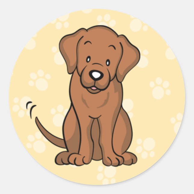 Cute Cartoon Dog Labrador Sticker (Front)