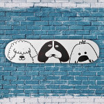 Cute Cartoon Dog Playful Pet Design  Skateboard<br><div class="desc">Show off your love for dogs and skate culture with this adorable pink skateboard deck, featuring a playful trio of cartoon-style pups! The fun and minimalist design makes it perfect for dog lovers, pet groomers, and skaters who want a unique and eye-catching board. The bold black-and-white dog illustrations pop against...</div>