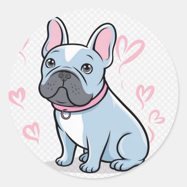 Cute Cartoon Dog Sticker Pet Lover Gift (Front)