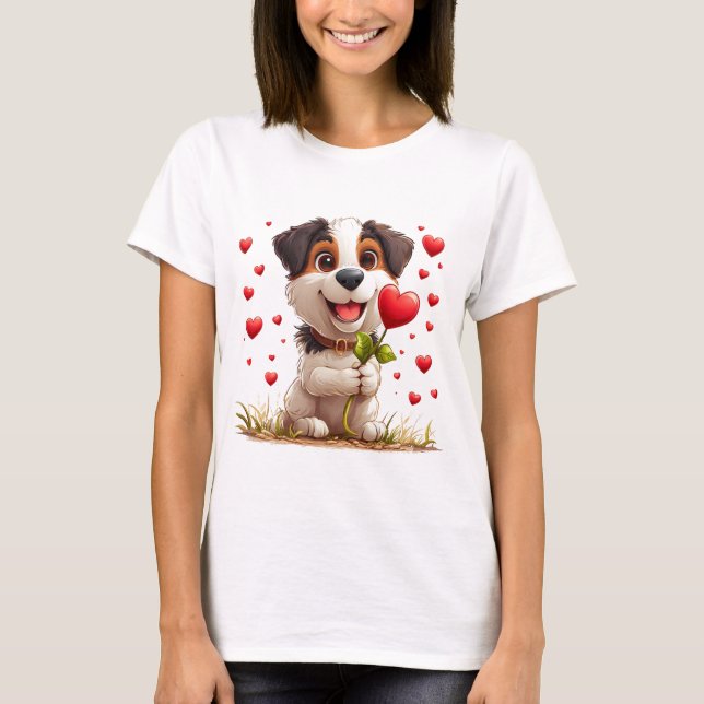 Cute Cartoon Dog T-Shirt (Front)