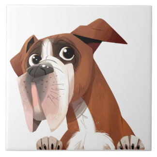 Cute Cartoon Dog Tile