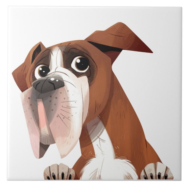 Cute Cartoon Dog Tile (Front)