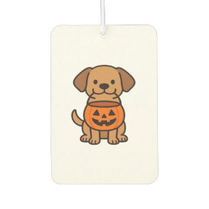 Cute Cartoon Dog Trick-or-Treating Classic T-Shirt Air Freshener
