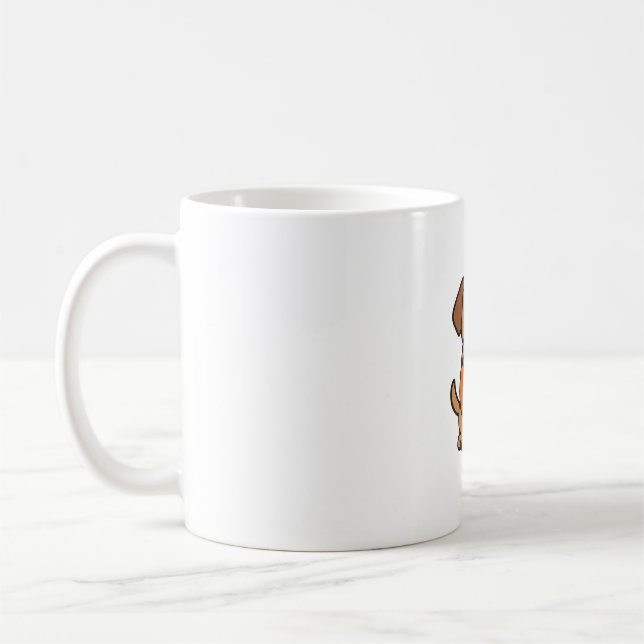 Cute Cartoon Dog Trick-or-Treating Classic T-Shirt Coffee Mug (Left)