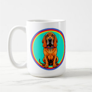 Cute Cartoon Dog with Collar Coffee Mug