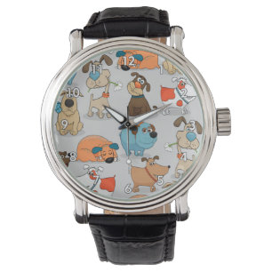 Cute Cartoon Doggies or Puppies Watch