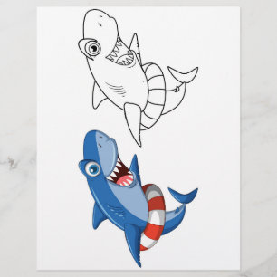 Cute Cartoon dolphin colouring page