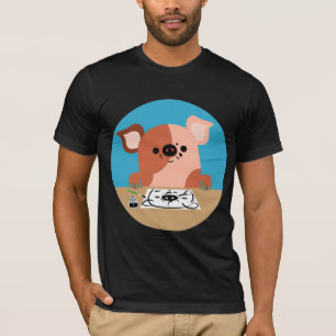 Cute Cartoon Drawing Piglet T-Shirt