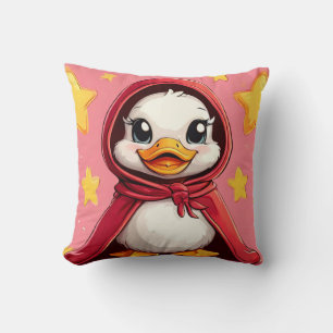Cute cartoon duck throw pillow