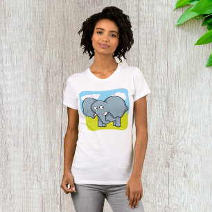 Cute Cartoon Elephant Fun Jungle Animal T-Shirt