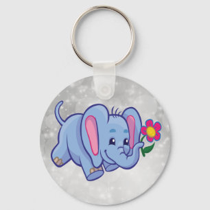 Cute cartoon elephant keychain