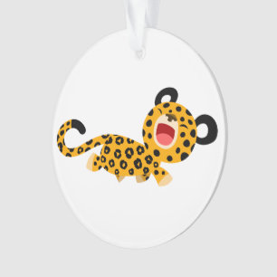 Cute Cartoon Facetious Leopard Acrylic Ornament
