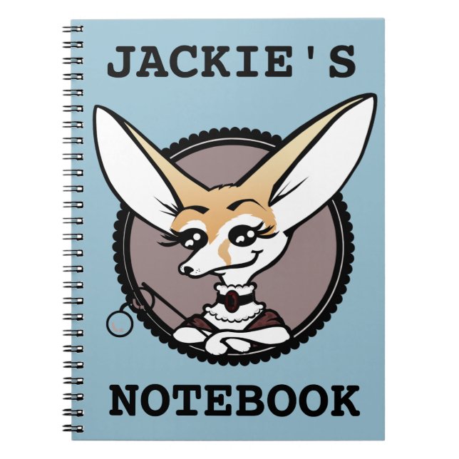 CUTE CARTOON FENNEC FOX GRAPHIC SPIRAL NOTEBOOK (Front)